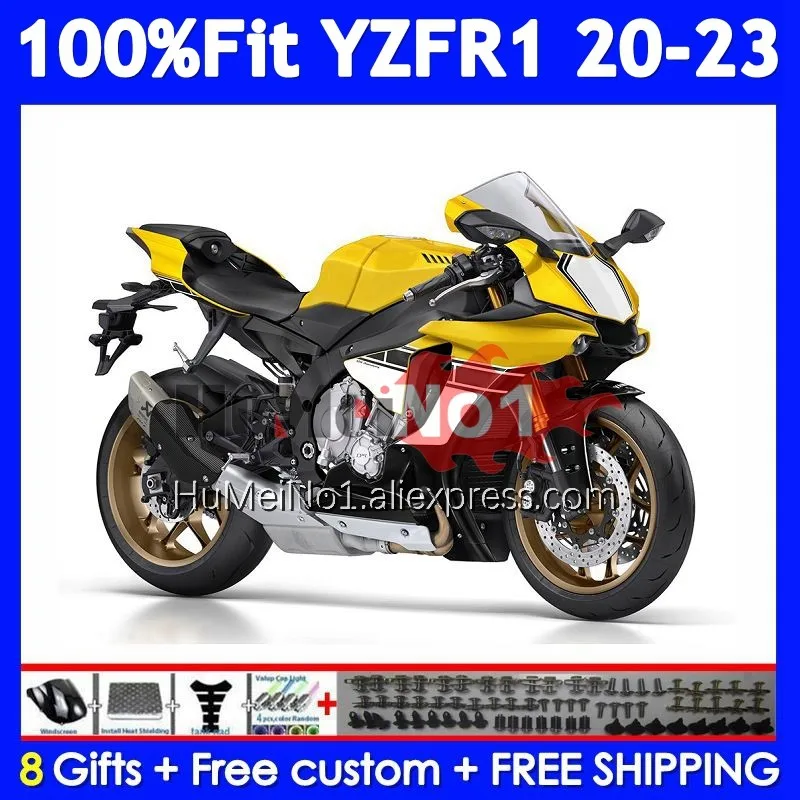 Injection For YAMAHA YZF R1 R 1 1000 YZF-R1 YZFR1 20 Gloss Yellow 21 22 23 24 371No.79 YZF1000 2020 2021 2022 2023 2024 Fairing