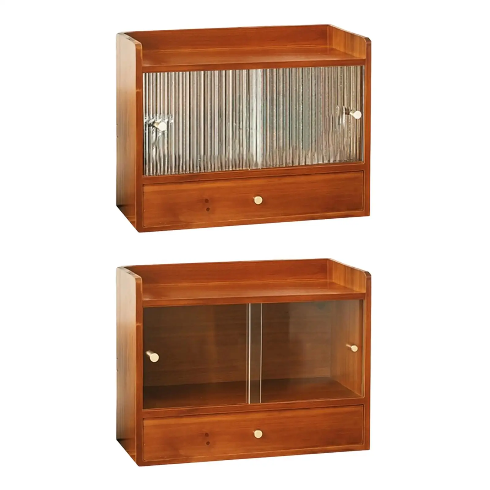 علبة عرض مستحضرات التجميل، مقصورة درج الهدايا الخشبية لحامل أكواب الشاي، رف تخزين للنساء على سطح الطاولة