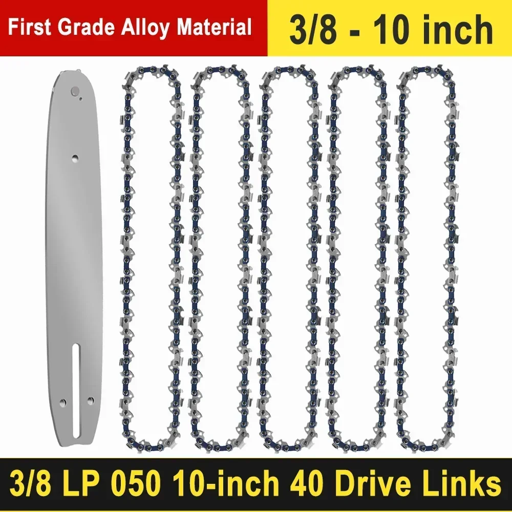 

Цепные пилы 10 дюймов для резки дерева, 3/8 дюйма, 40 приводных звеньев, мини-стальные цепи для бензопилы, электрические бензопилы, Запасные детали