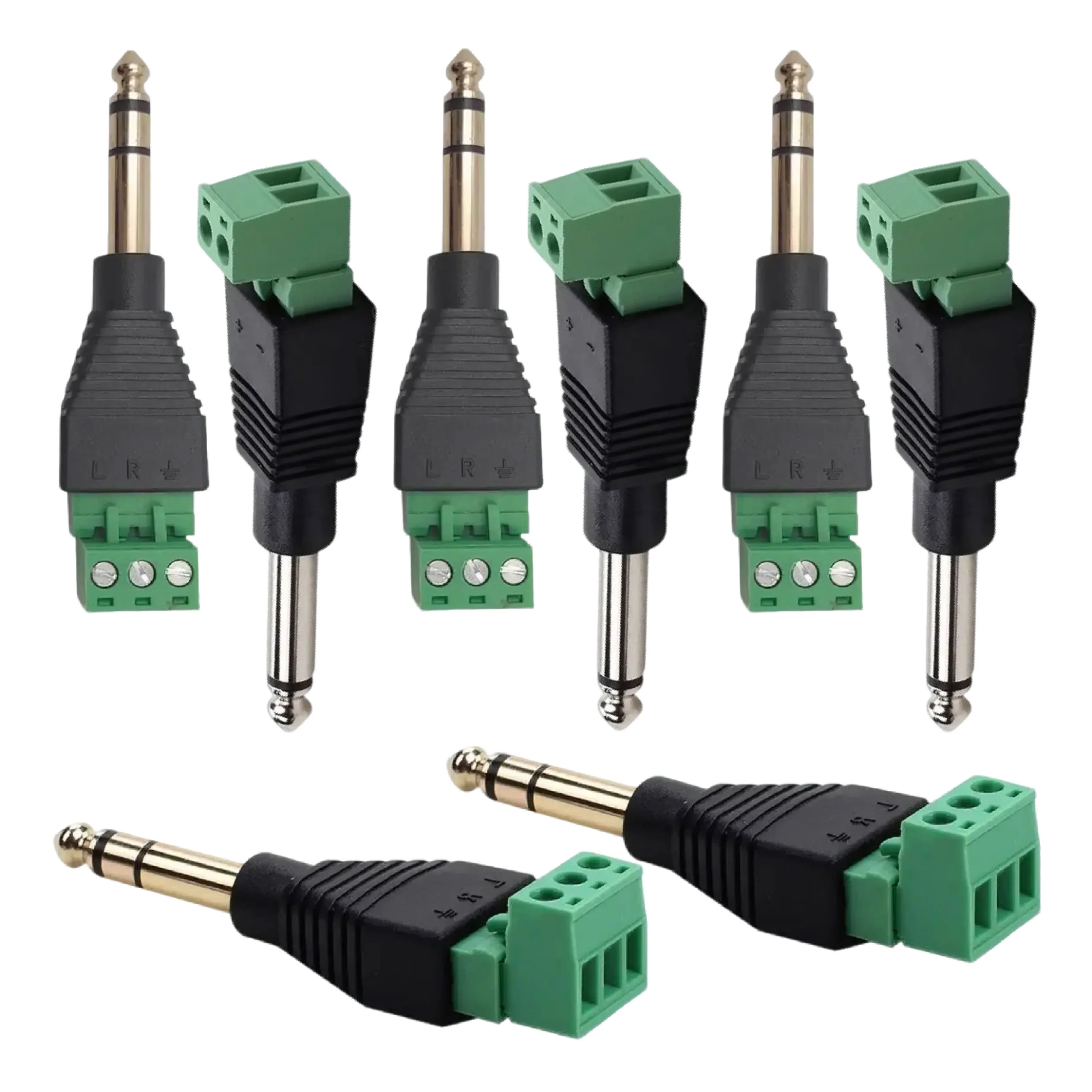 

2 шт. без пайки моно стерео 6,3 мм штекер 2/3Pin 2/3 винтовое отверстие фиксированный кабель-адаптер разъем DIY аудио разъем