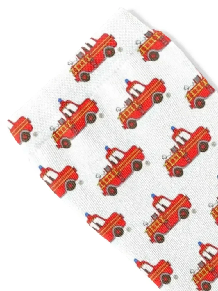 firetruck red vintage fire truck new york Socks compression Antiskid soccer Women Socks Men's