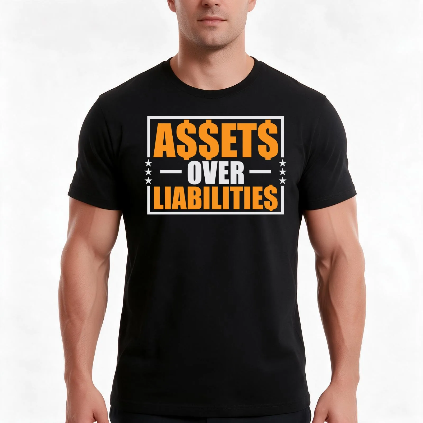 Assets Over Liabilities Accountant T-Shirt, Summer Casual Cotton Tee, Oversized Streetwear Tops, Vintage Graphic Print