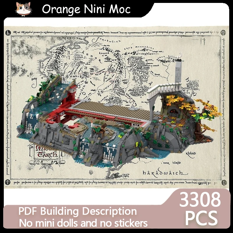 

Популярный конструктор по мотивам фильма «Властелин колец», модульный набор для сборки, с подставкой для демонстрации, технологичный подарок, праздничный набор для детей