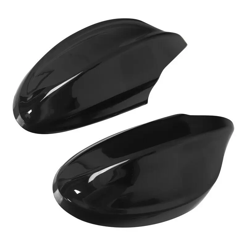 1 Pair Rear View Mirror Cover Caps For BMW E90 E91 325I 328I 330I Sedan 2005-2008 Gloss Black Side Mirror Covers