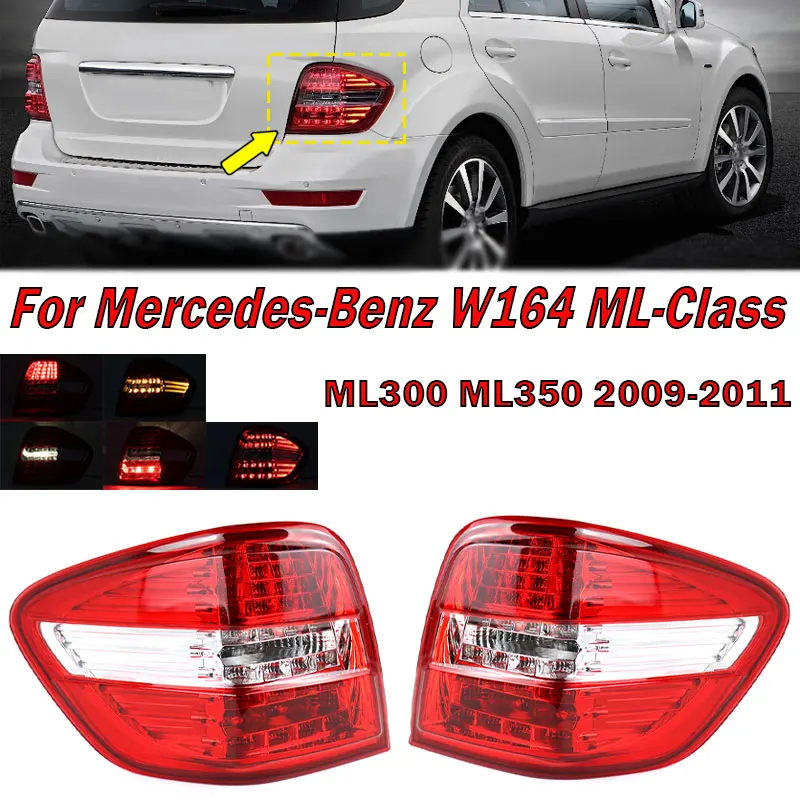 Car LED Tail Light Rear Bumper Turn Signal For Mercedes-Benz W164 ML-Class ML300 ML350 2009 2010 2011 Auto Taillight Assembly