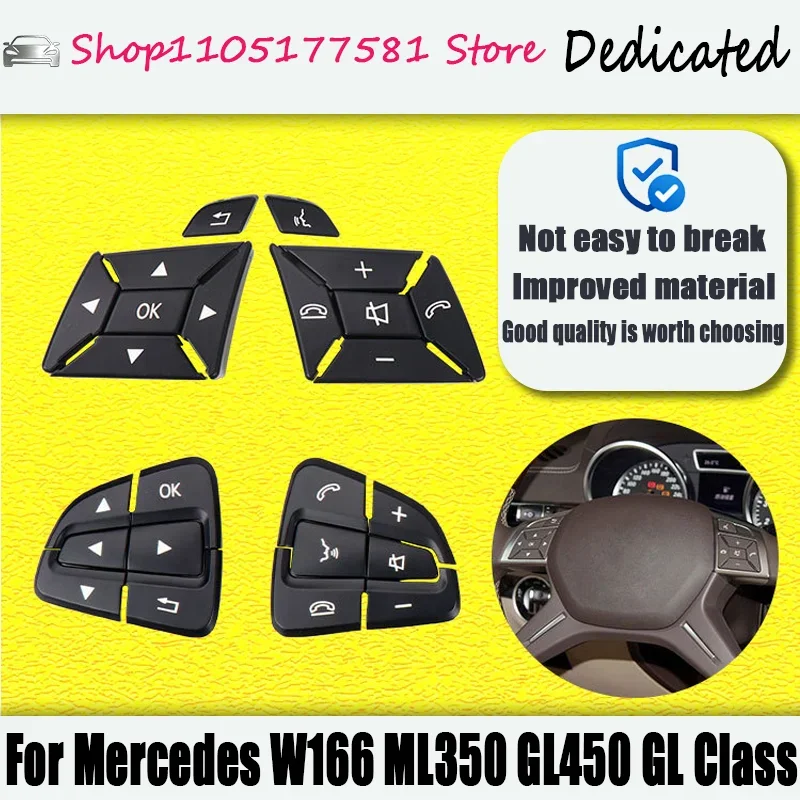 For Mercedes W166 ML350 GL450 GL Class Multi-Function Steering Wheel Switch Button, Control Button, Replacement Part