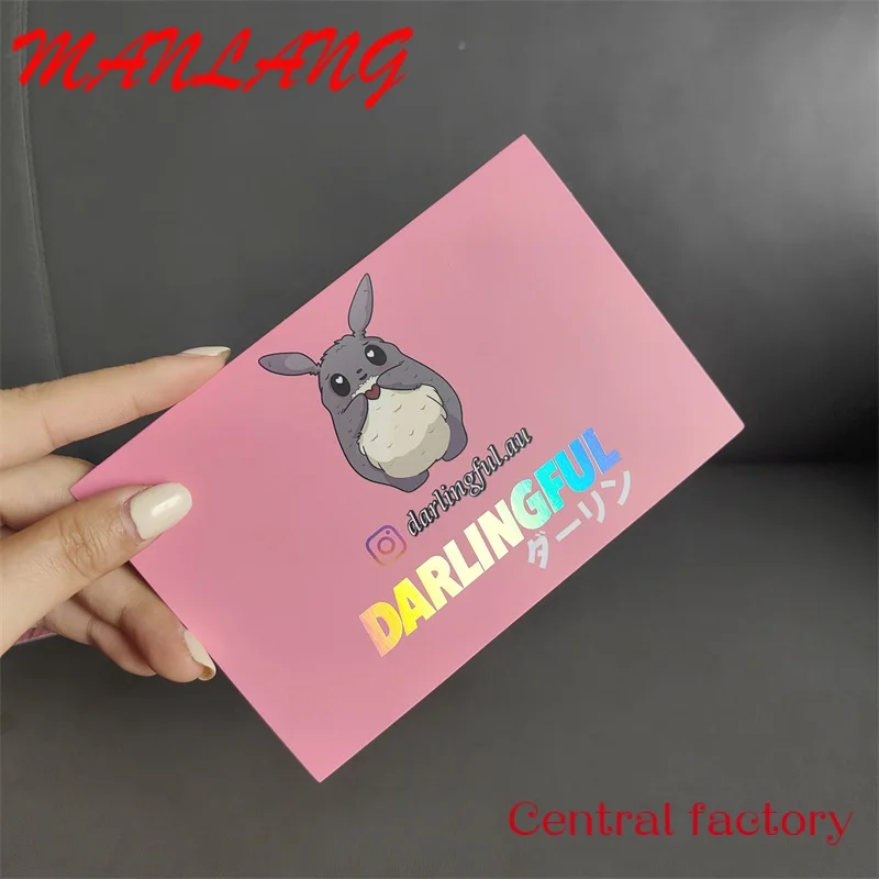 CustomCustom Luxury 400g 10*15cm holographic card double sided printing of your logo