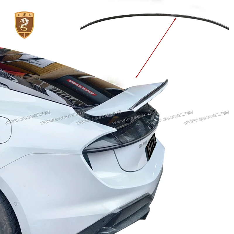 Wholesale NEW Styling Dry Carbon Fiber Car Rear Trunk Lid Roof Spoiler Wing For Lotus Emira 2021 2022 Duck-tail Wing Decoration