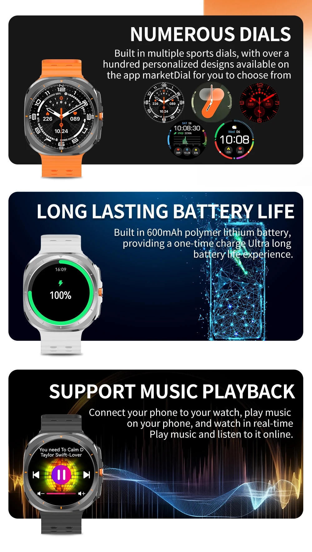 Sistem Komunikasi Global BW7 Sistem Android dan IOS Kesehatan pemantauan detak jantung tiga loop, dinamis/statis