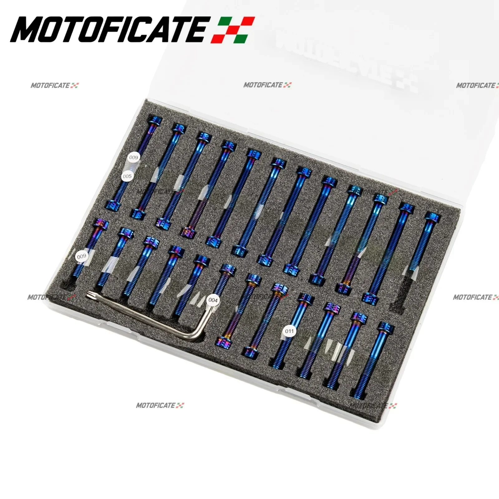 Motorcycle Engine Cover Bolt Kit Blue Stainless Steel Case Screws for BMW S1000RR 2008-2018 Engine Fastener Replacement Hardware