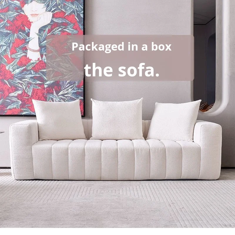 Modern Modular Sectional Sofa Set For Small Apartment &New Cream Cloud Mocha Fabric