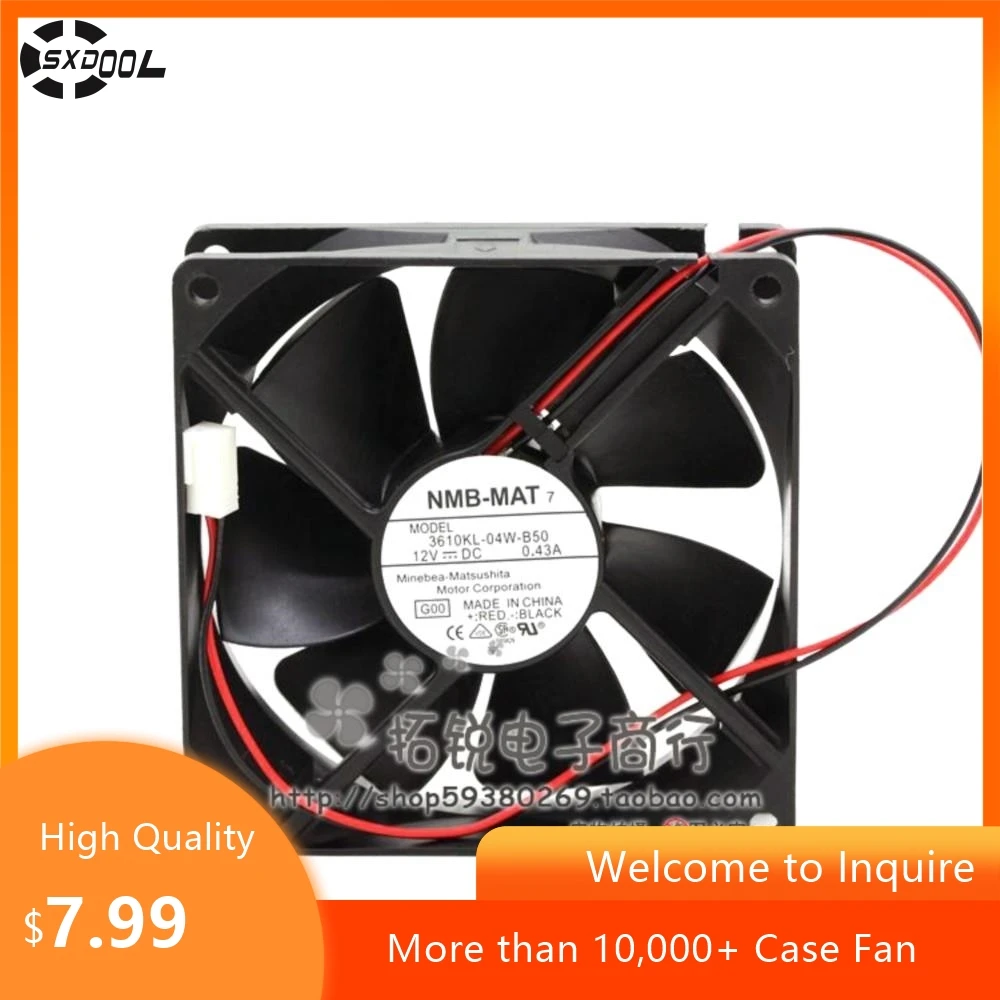 

Для NMB 3610KL-04W-B50 3610KL-04W-B59 92x92x25 мм 12 В 0,43 А двойной шар 3200 об/мин 54,7 куб. футов сервера ПК