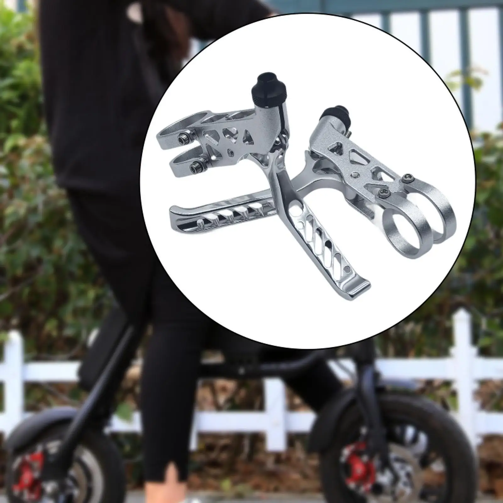 

2x Cycling Brake Levers Aluminum Alloy Reliable Bike Handlebar Brake Lever Replacement for Mountain Road Bikes Most Bicycles