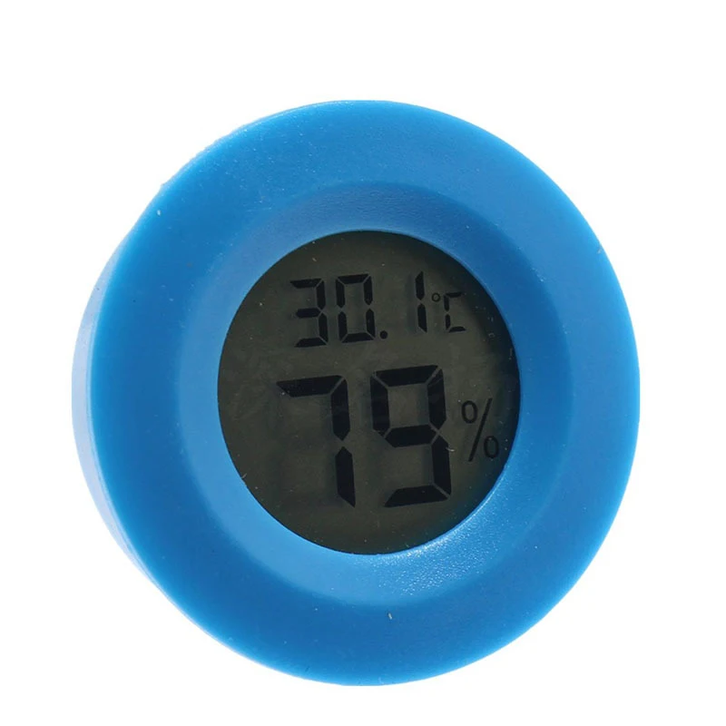 Digital LCD Hygrometer Pet Thermometer Temperature and Humidity Detection Circular Electronic Thermohygrometer Reptiles