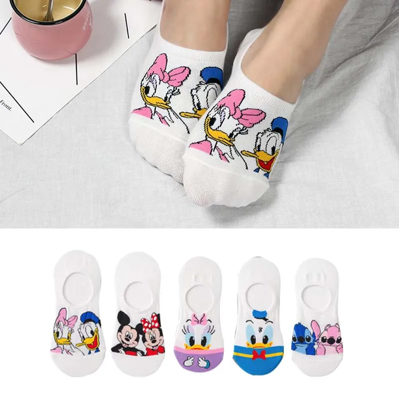 5 Paar koreanische Sommer-Damensocken mit Cartoon-Tiermotiv, Bär, Maus, kurze Socken, niedliche, lustige, unsichtbare Baumwoll-Kawaii-Knöchelsocken, Größe 35–40 – Detail 6