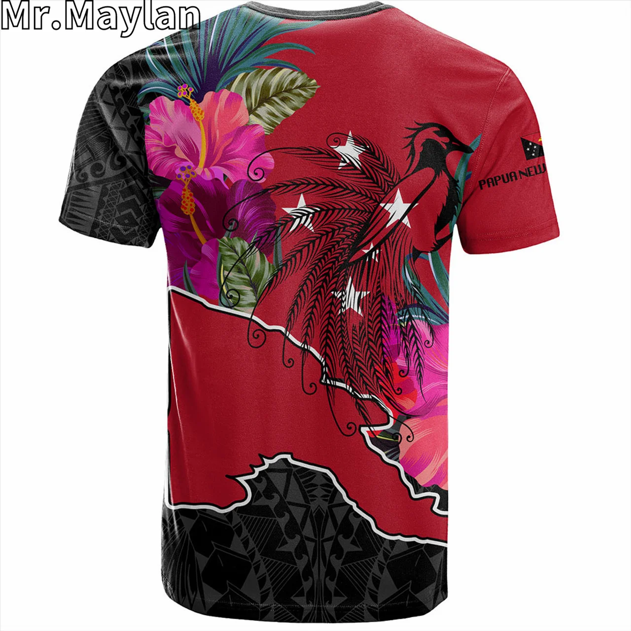 Custom 3D Papua New Guinea Polynesian Hawaii T-Shirt Map Tropical Polynesian Tribal Patterns Tshirt Men Women Unisex Tee Tops