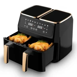 2023 New 8L 9L 10L Dual Basket Double zone Air Fryer with Two Cooking Zones Separate control dual zone Air fryer 5L and 5L