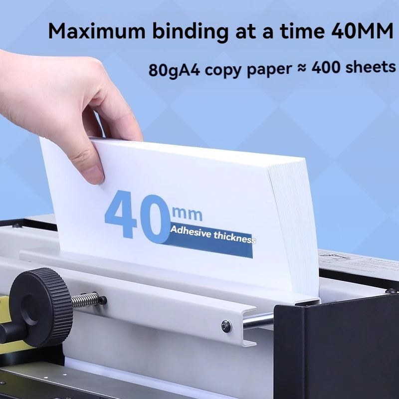 WD-40B 데스크탑 입찰 계약 파일 핫멜트 접착 데스크탑 무선 접착 제본기 핫멜트 제본기