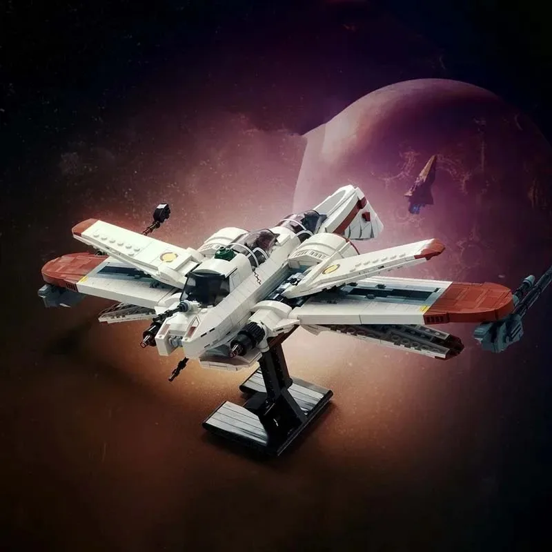 1145 قطعة من مكعبات البناء MOC ARC-170 نموذج مقاتلة فضائية من الأفلام، نموذج طائرة مقاتلة، مجموعة مكعبات للعرض والتجميع، هدية ألعاب