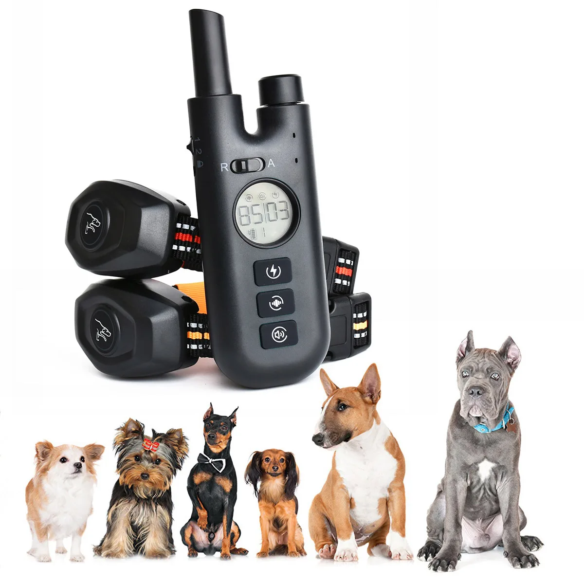 

Dog Training Collar and Anti-Bark Collar for Dog 10-120lbs, IPX7 Waterproof E Collar with Remote for Small Medium Large Dog