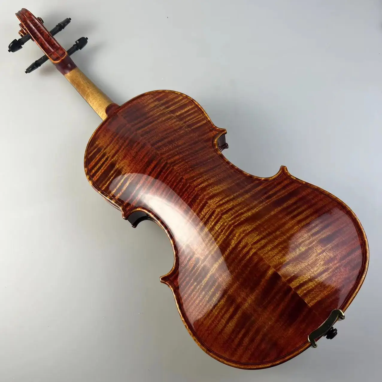 High Grade Solid Wood Violin, Handmade Cashew Paint, Professional Pattern Solid Wood Violin for Performance Grading