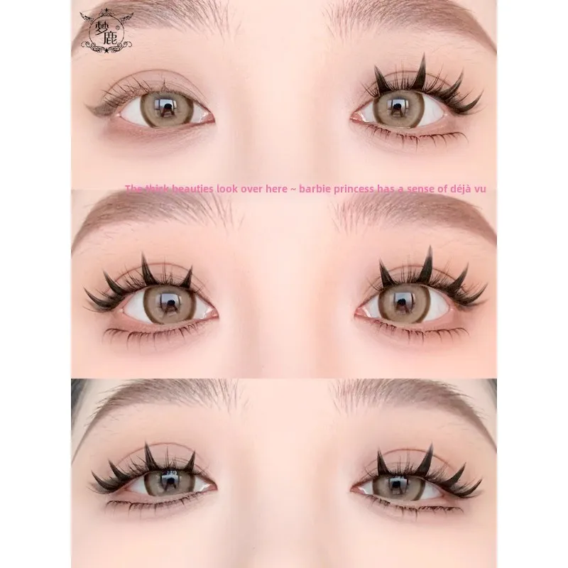 いたずらなウィザードのつけまつげ,接着剤のない,厚いボリューム,自然な悪魔,セグメント化されたシミュレーション,怠惰な人々