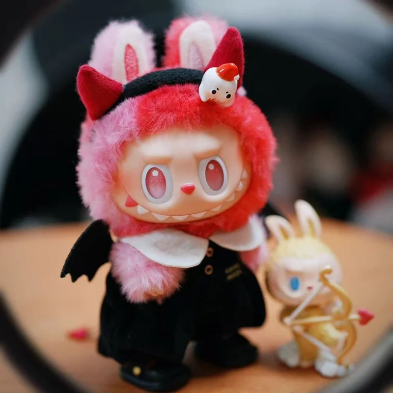 

Clothes For Labubu17cm Generation Standing For Baby Clothes "Little Devil Set" Sugar Gel Standing Posture Handmade Baby Clothes