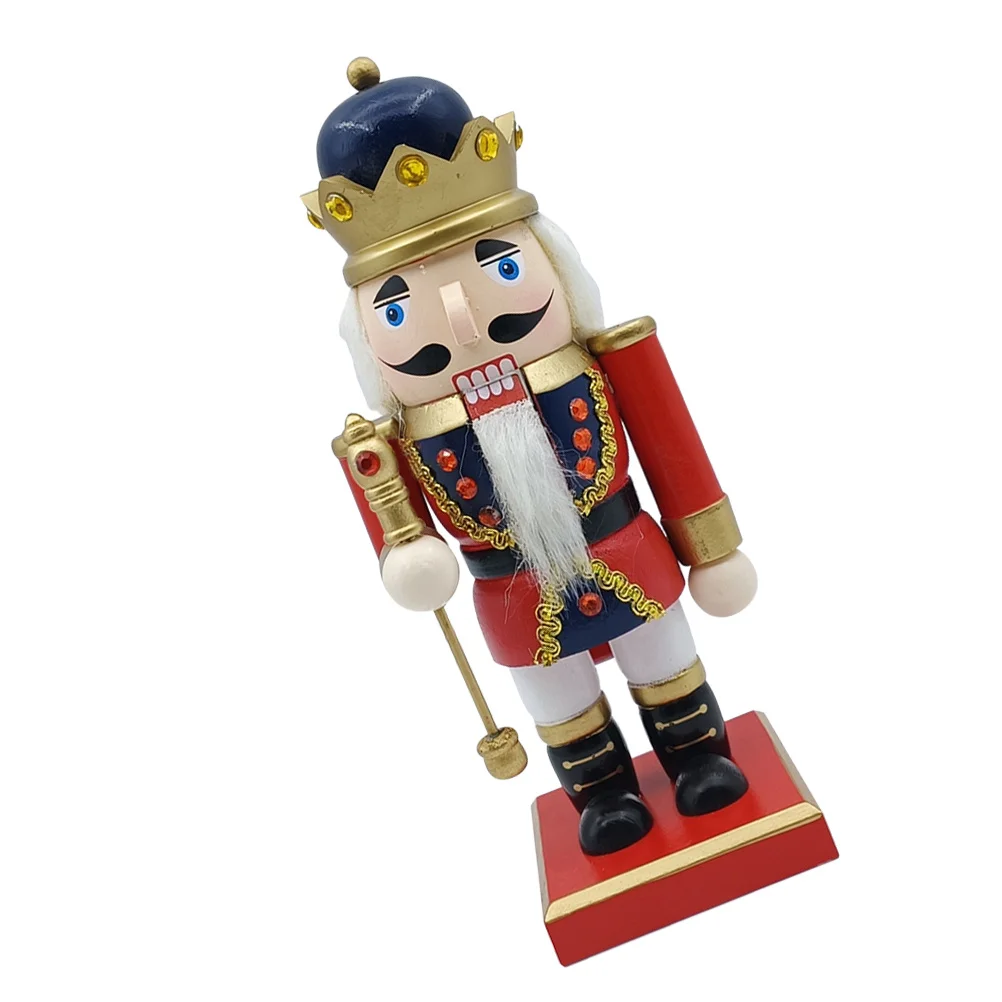 

Wooden King Soldier Nutcracker Christmas Decoration Xmas Tabletop Ornament Traditional Holiday Nutcracker Decor Festive Desktop