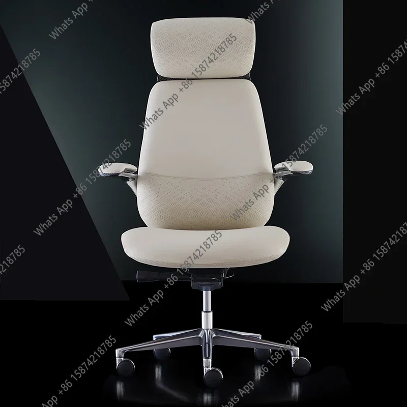 Cadeira de Escritório Giratória Reclinável 99S Moderna Ergonômica em Couro - Cadeira de Escritório Nórdica para Computador e Mobiliário de Salão
