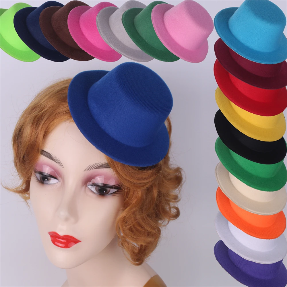 13CM Plain Color Trend Fascinator Hat Base for Women French Fascinators Banquets Hat for Banquets Versatility Hat Base Millinery