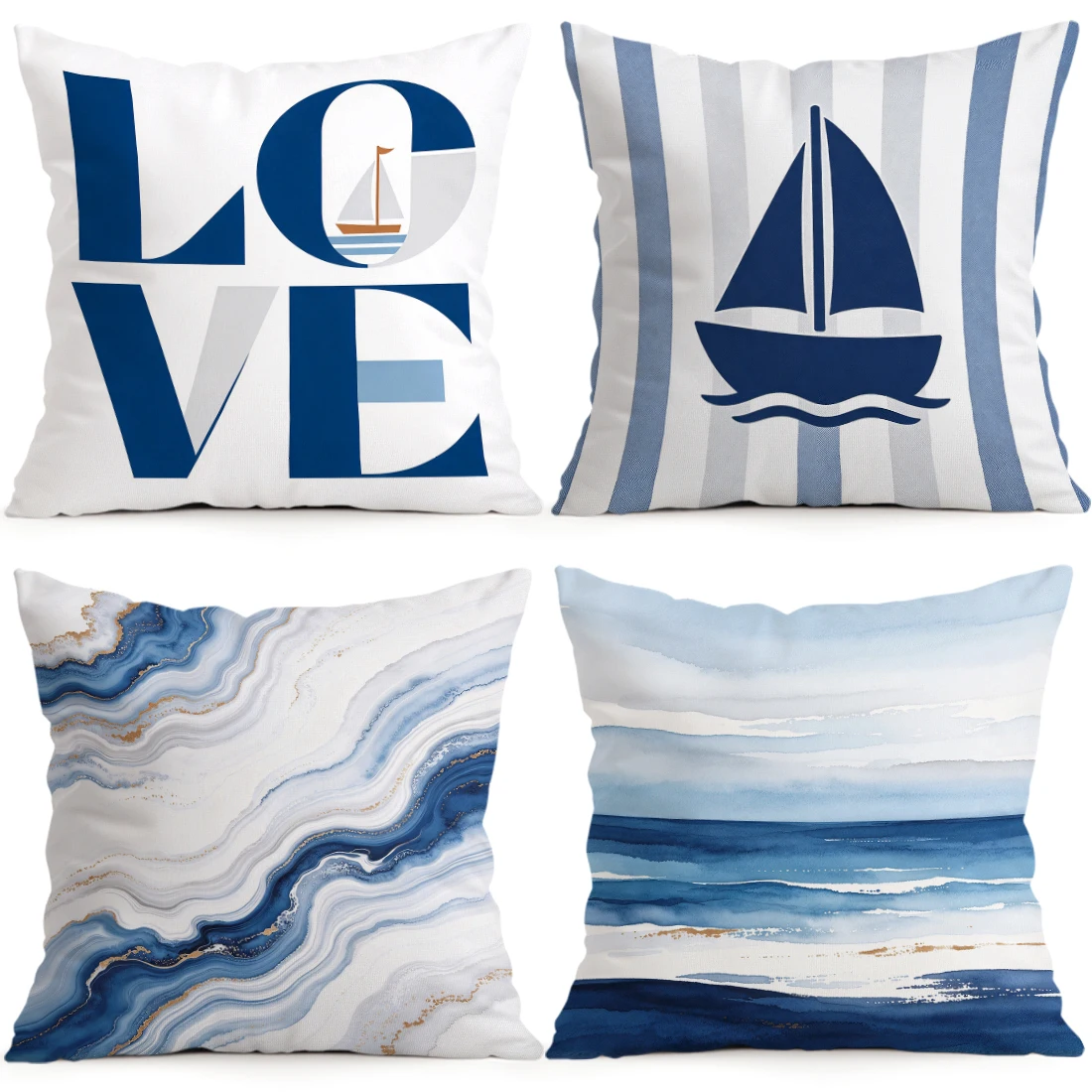 1/4pcTibetan Mediterranean Navigation Cushions Pillowcase Polyester Cushion Cover Throw Pillow Pillowcover Home Car Sofa Decor