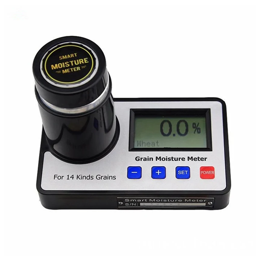 

Meter for 14 Kinds Grains Smart Moisture Tester Digital Display Coffee Cocoa Beans Wheat Corn Moisture Analyzer