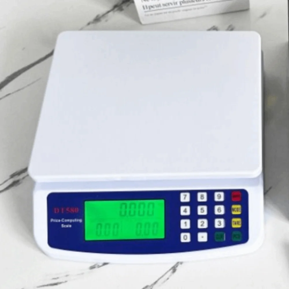 High Precision Kitchen Digital Scale LCD Display 30kg/1g Capacity Commercial Food Scale Backlight Battery-powered