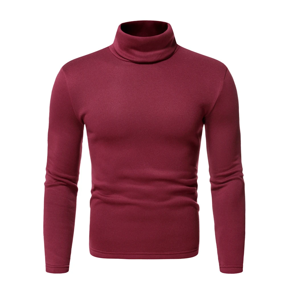 Mens Shirt Mens Tops Pullover Regular Slim Fit T-Shirt Tops Turtleneck Undershirt Warm Casual Daily Comfortable