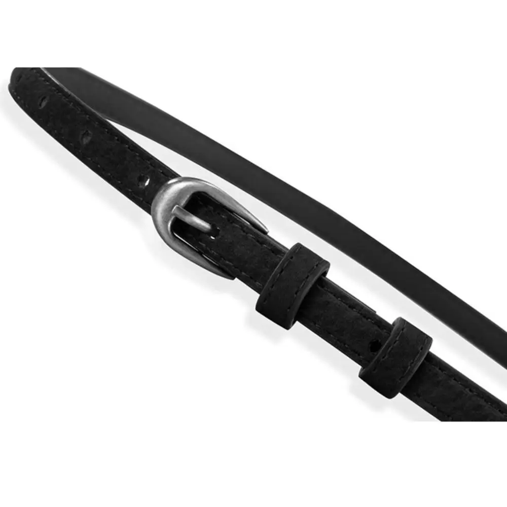 Модный замшевый кожаный ремень с пряжкой, роскошный дизайн, повседневный деловой пояс, тонкий пояс в стиле ретро для женщин