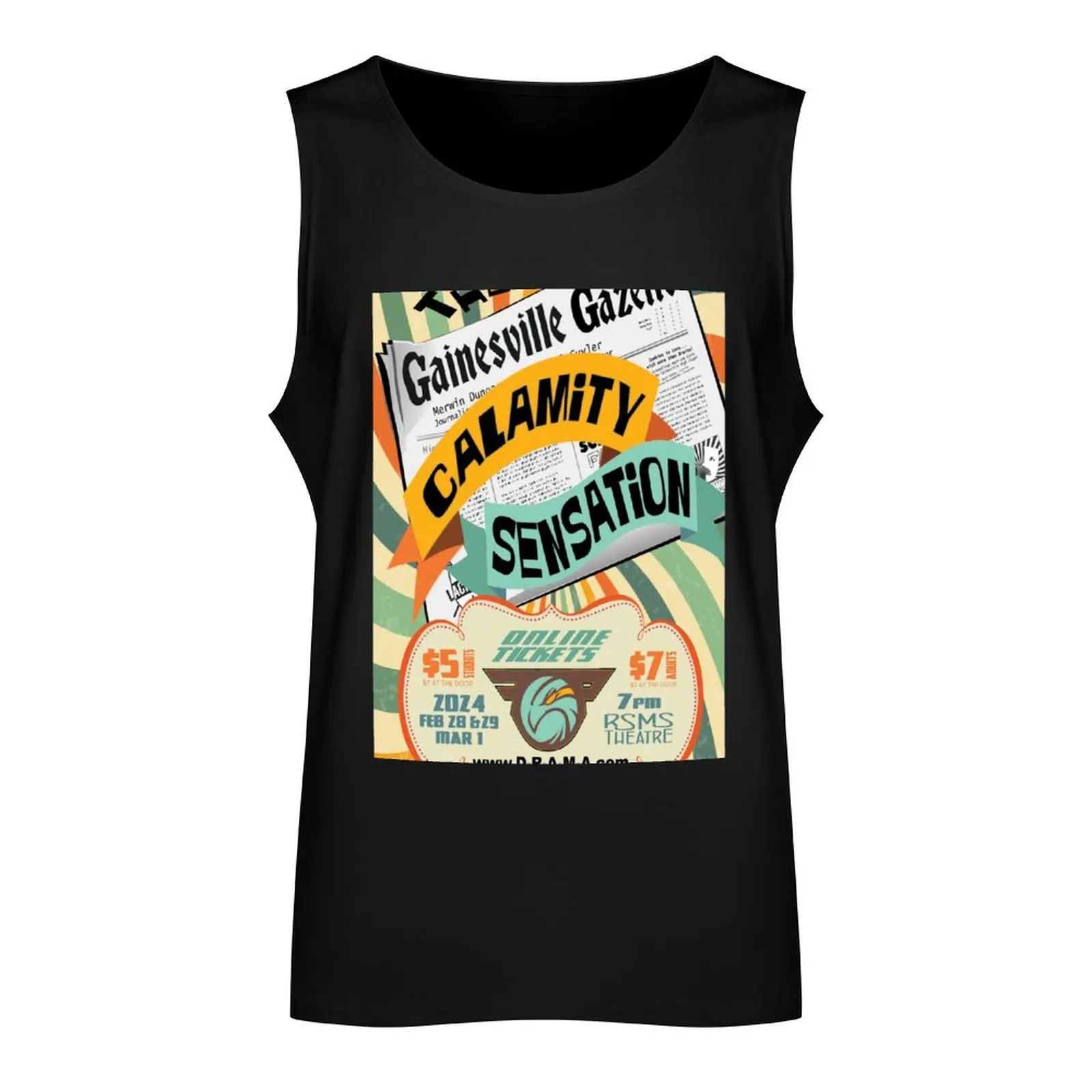 The Gainesville Gazette Calamity Sensation Tank Top basketball gym clothes men gym clothes for man