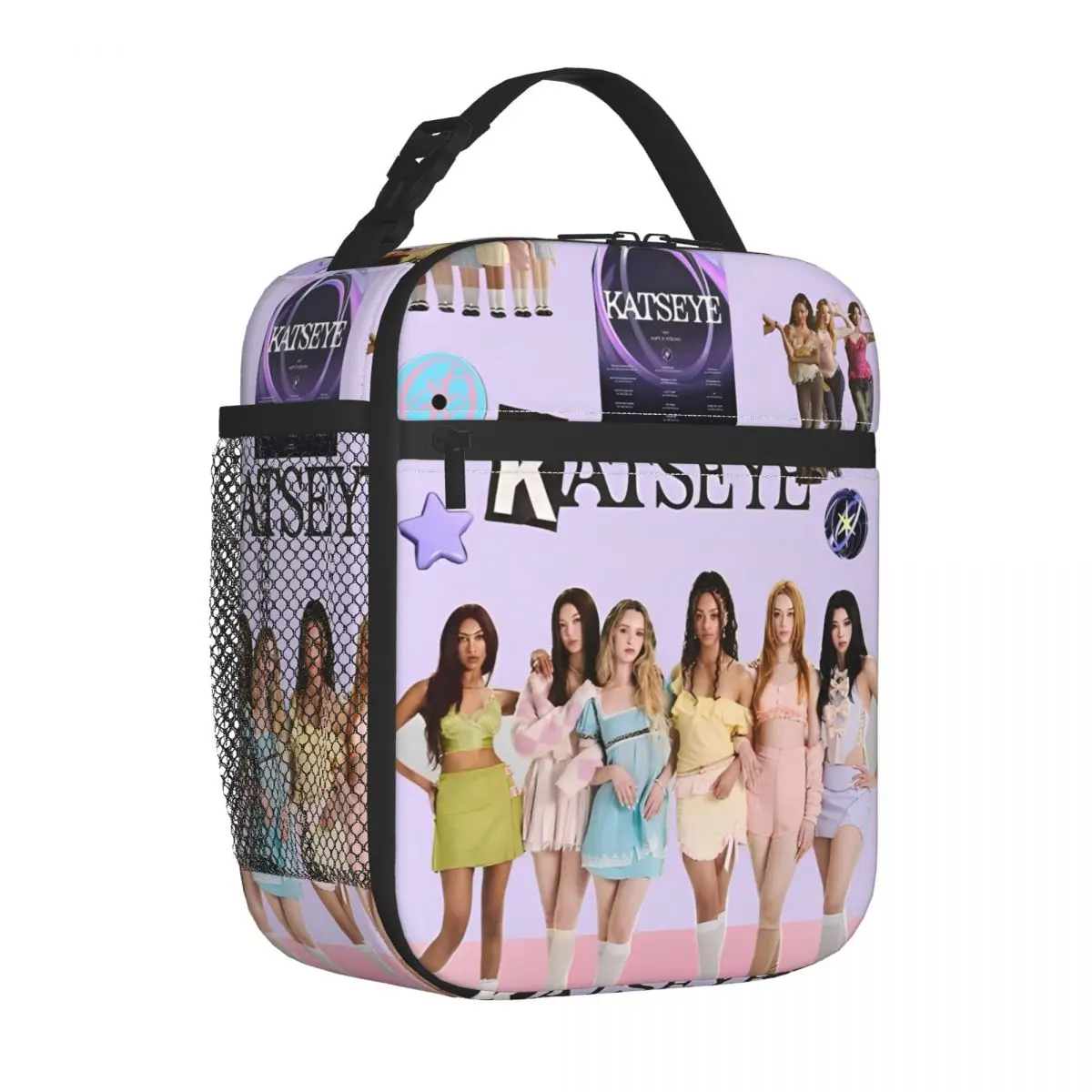 Katseye Kpop Music Insulated Lunch Bags Leakproof Lunch Container Thermal Bag Lunch Box Tote Beach Picnic Food Bag