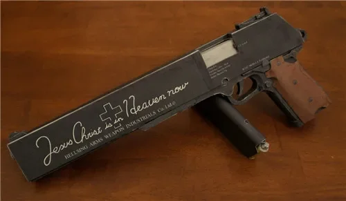 Revolver Hellsing 454 Casull Pistol Scale 1:1 Vampire Akat Weapons Can Be Handheld 3D Paper Model Manual Toy view 4