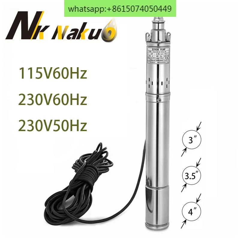 

QGD Household Deep Well Pump High Head Electric Stainless Steel Vertical Screw Submersible Pump