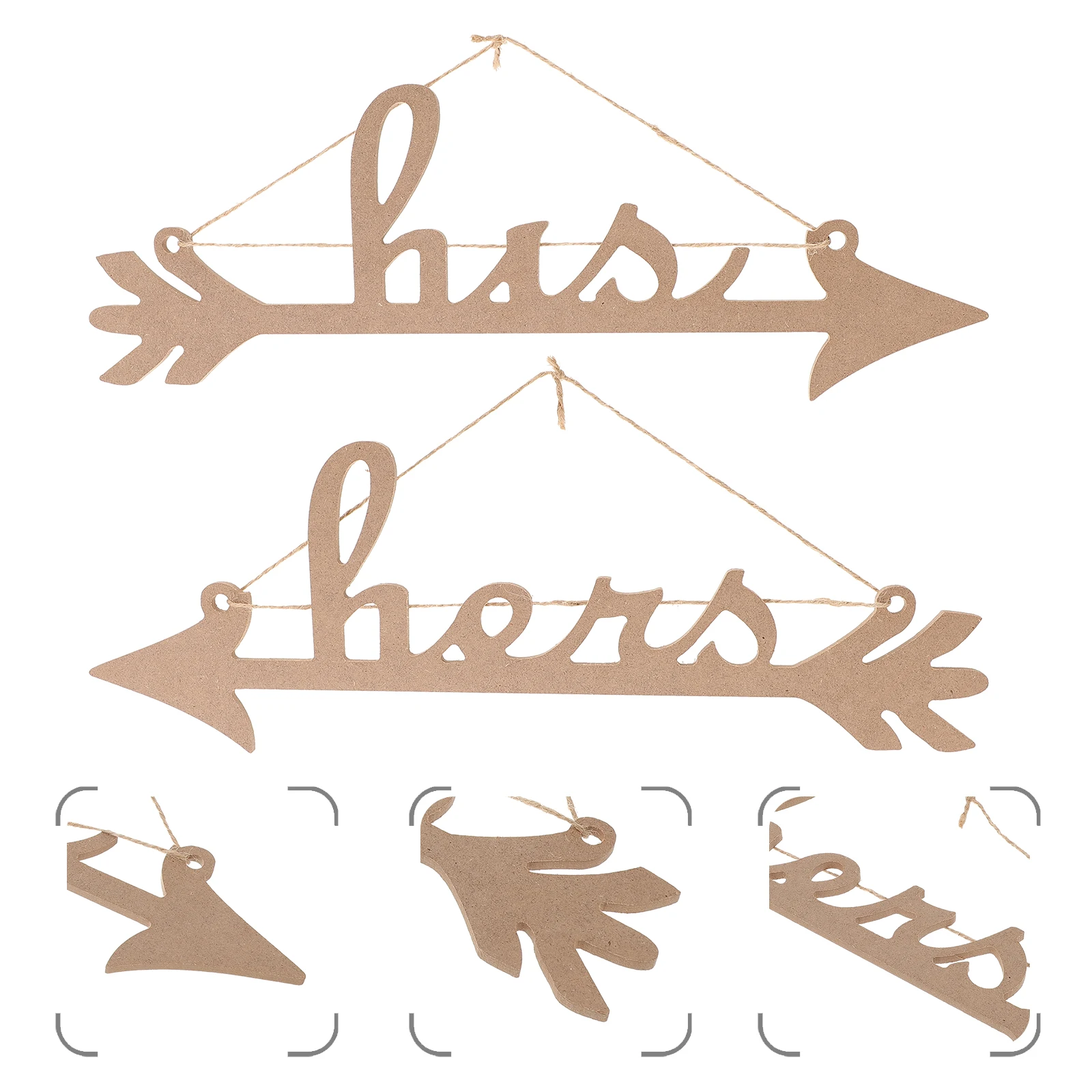 

2pcs Wedding Chair Signs His Hers Wooden Hanging Decor For Rustic Wedding Ceremony Reception Decoration Mrs