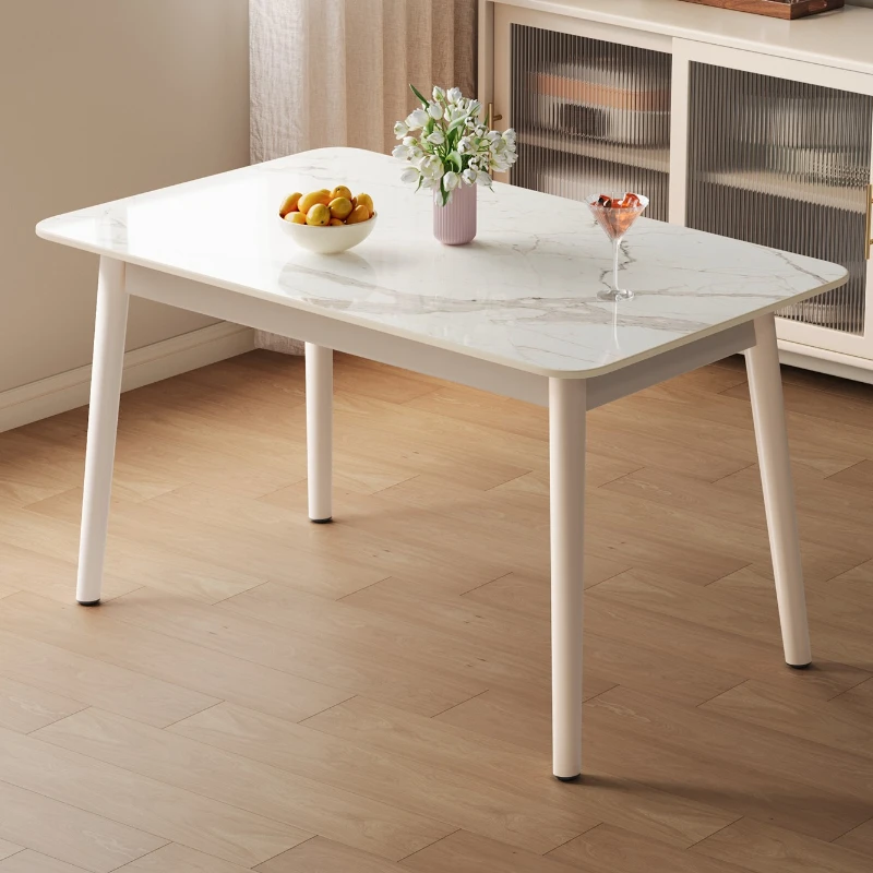Slate Small dining table Light luxury household living room Modern dining table cream style simple mesa de cocina home furniture