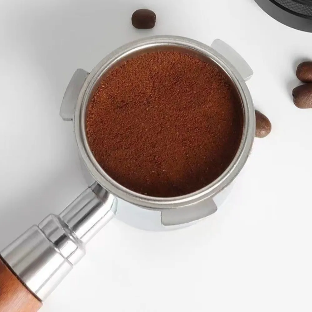 

51/53/58MM Coffee Distributor Slotted Precision Espresso Tamper Threaded Bottom Powder Press Coffee Preparation
