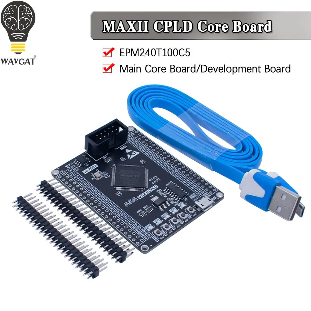 MAX II CPLD  EPM240T100C5 Intel Altera core development system board 240T100  Cable line for computer