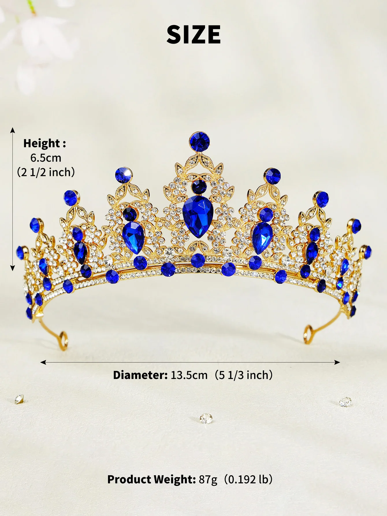 Mode Schwarz Kristall Haar Krone für Frauen Haar Zubehör Prom Gold Farbe Tiaras und Kronen Braut Haar Schmuck Geschenke – Detail 34