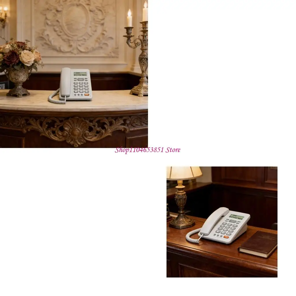 KX 8207CID Caller Landline Telephone With Simple Operation And Wall Mount Option Not Need Batteries 