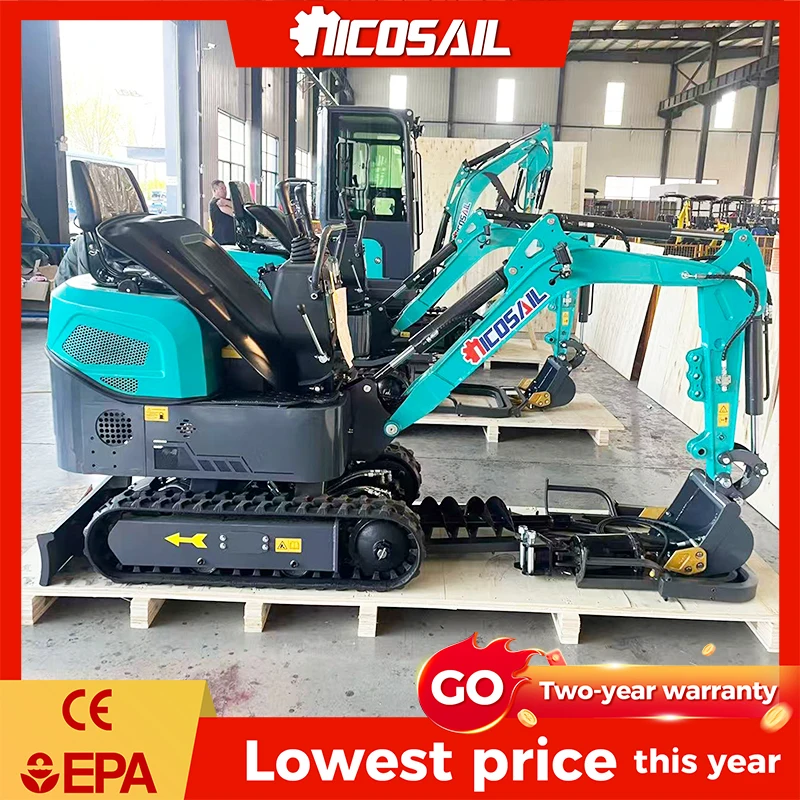 

Custom Kubota 1.2 Ton Mini Excavator EPA Engine Micro Digger Crawler For Farm Eaton Hydraulic Pump Small Excavator For Sale