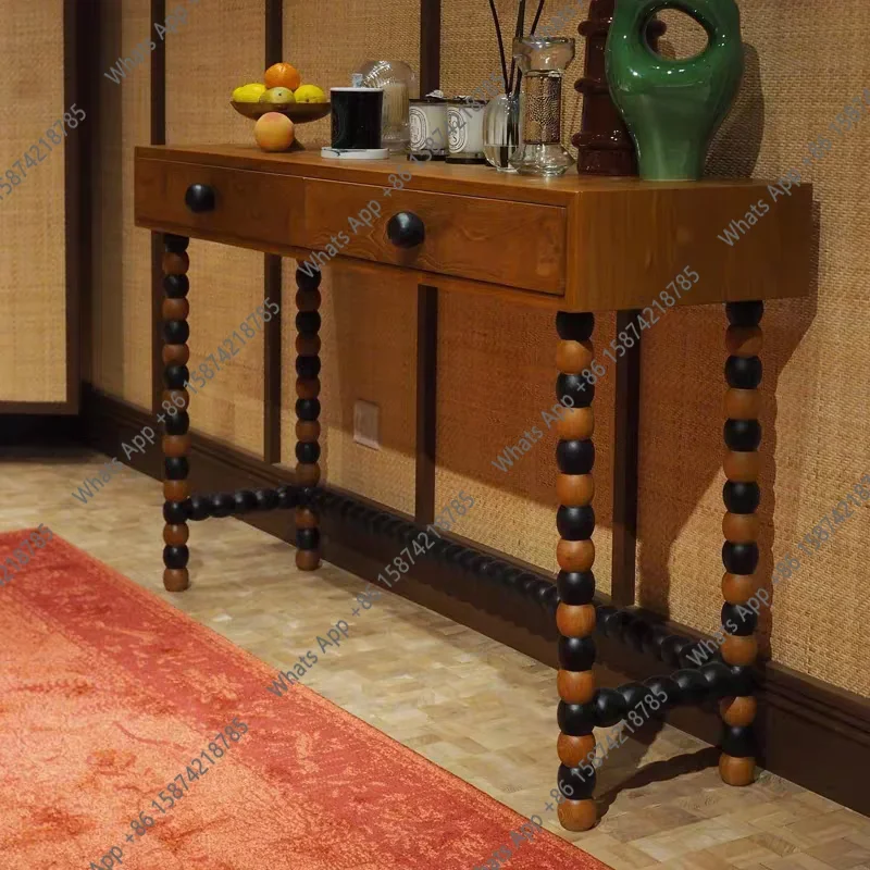 X25 French Retro Solid Wood Desk Medieval American Simple Study Office Bedroom Computer Desk Home