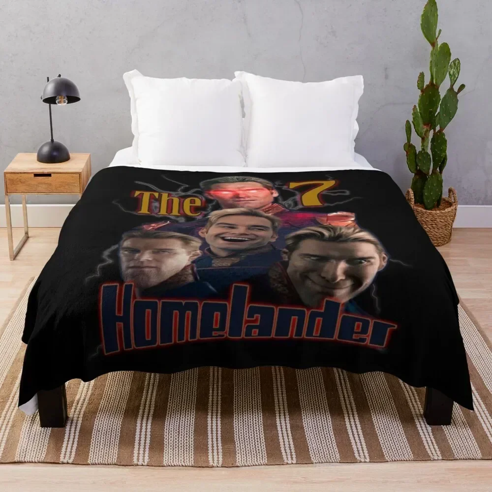 

Mood Homelander Inspired from the boys vintage style Throw Blanket Anti Shedding Soft Fuzzy Blanket for Home
