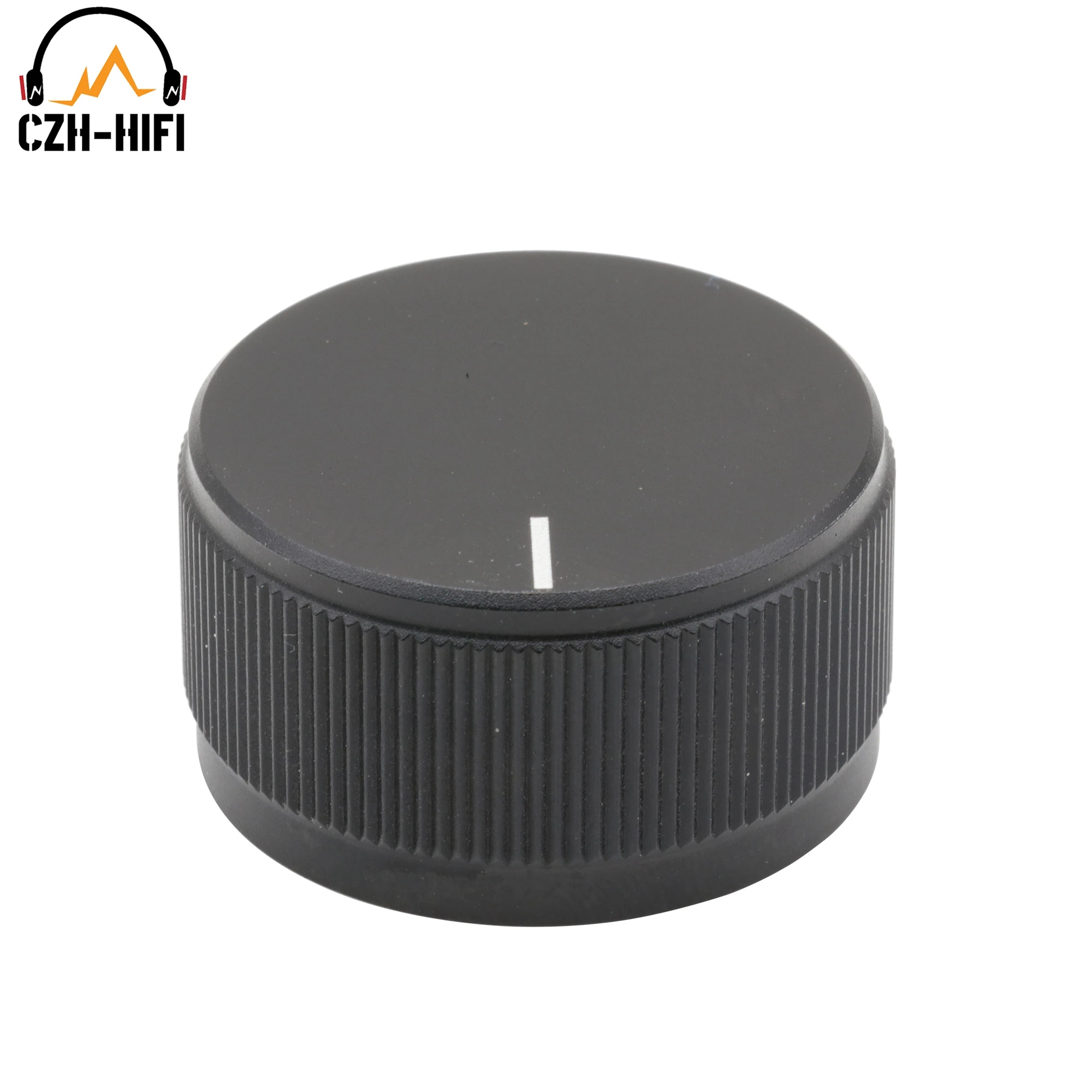 1pc 30x16mm Black Silver Solid Machined Metal Aluminum Rotary Encoder Potentiometer Volume Switch Knob Amplifier Potentiometer