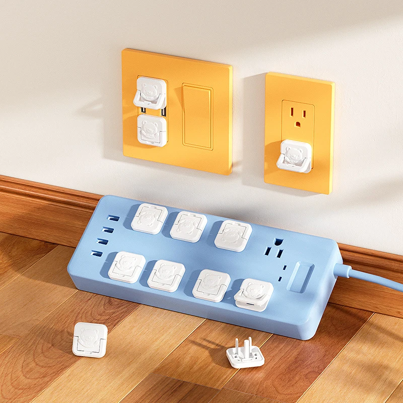 10Pcs Cute Electrical Outlet Safety Protective Cover Child Safety Guard Protection Anti Electric Shock Plugs Protector Cover